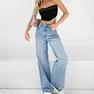 Wide-leg Jeans Women's Mid Waist Denim Loose Small Drape Straight Mopping Pants Women Jeans